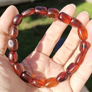 170 Free form cherry amber bracelet